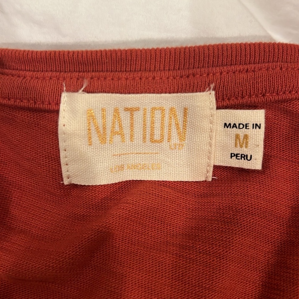 NATION LTD Ruffled Sleeveless Rust Dress - Picture 2 of 4
